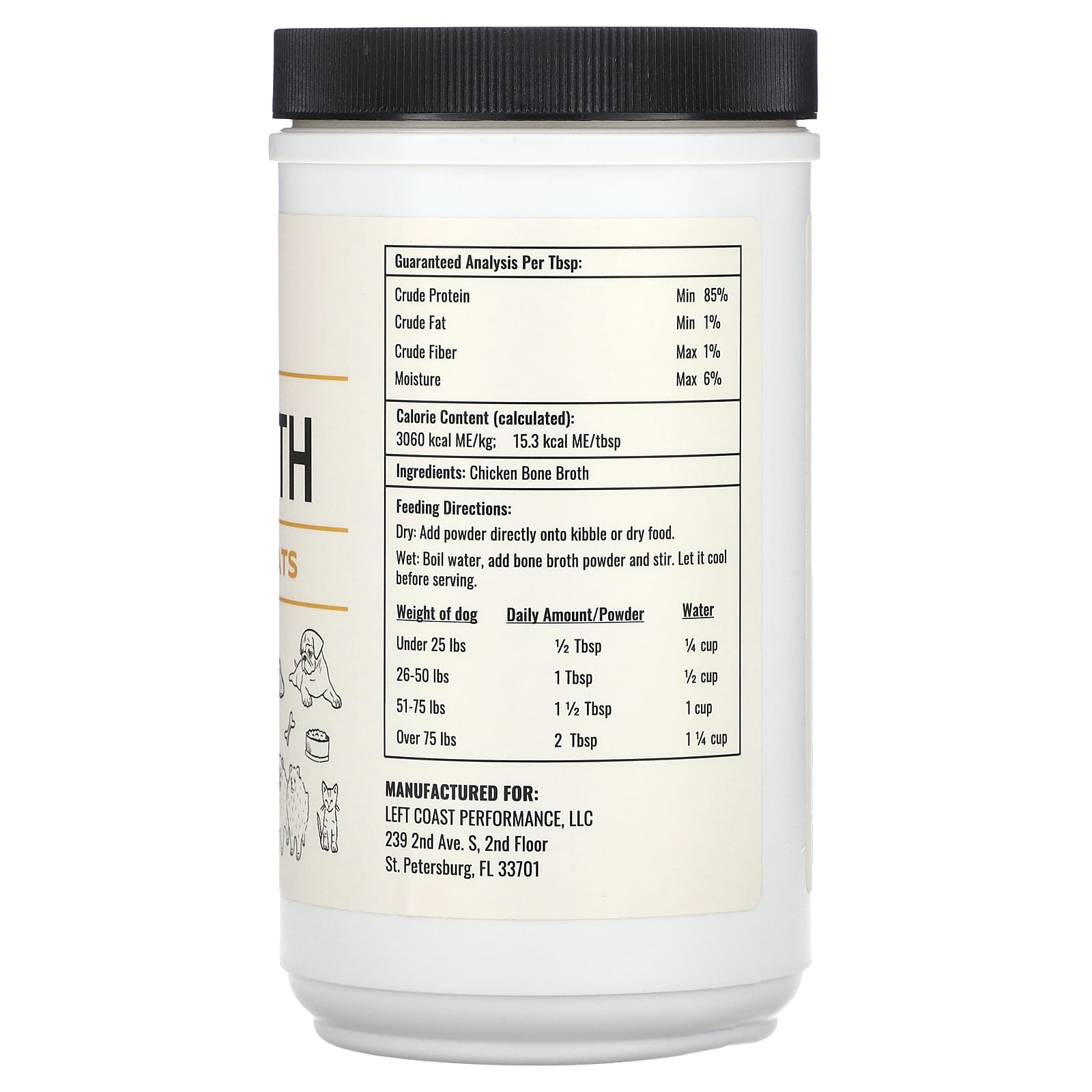 Chicken Bone Broth For Dogs and Cats (227 g)