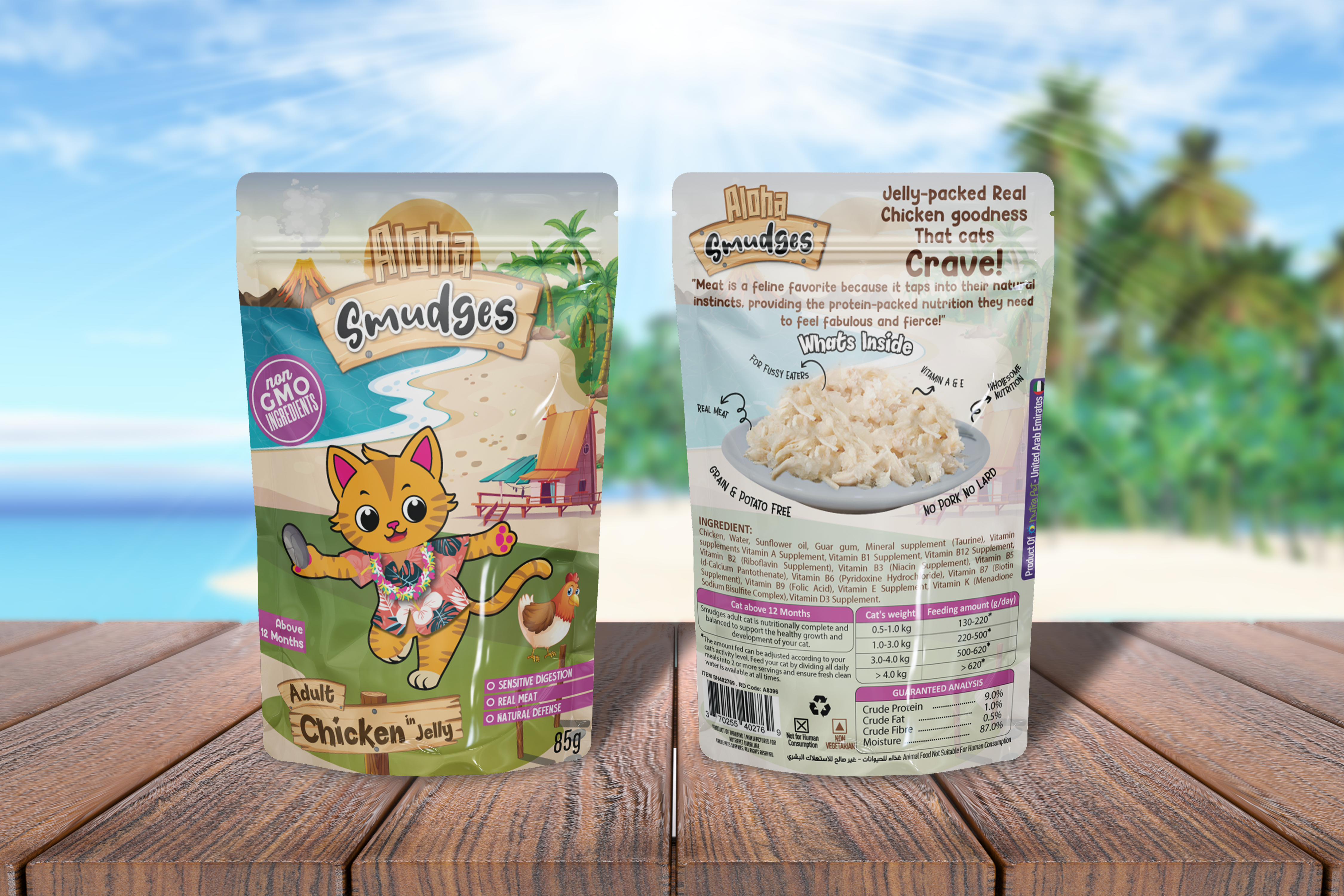 Aloha Smudges Chicken In Jelly for Adult Cat