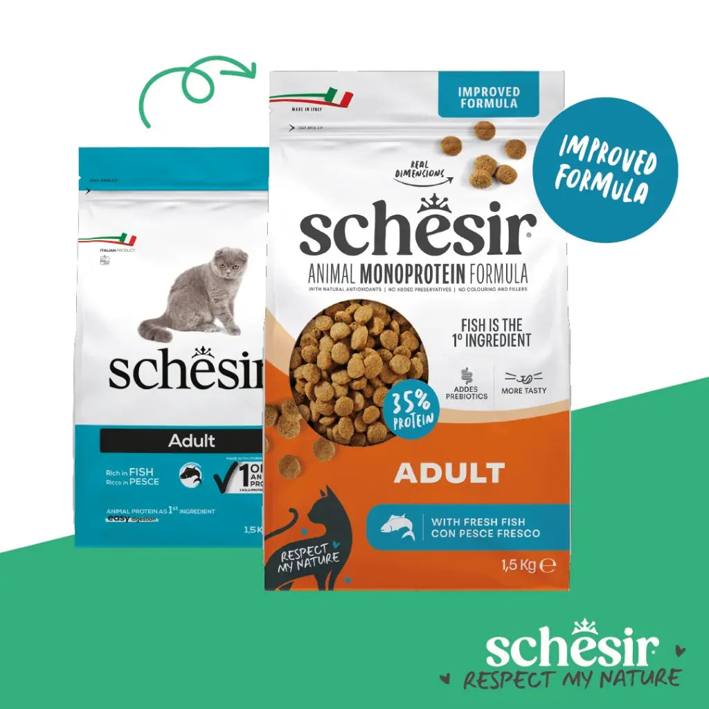 Schesir Monoprotein Adult Dry Cat Food â Fresh Fish