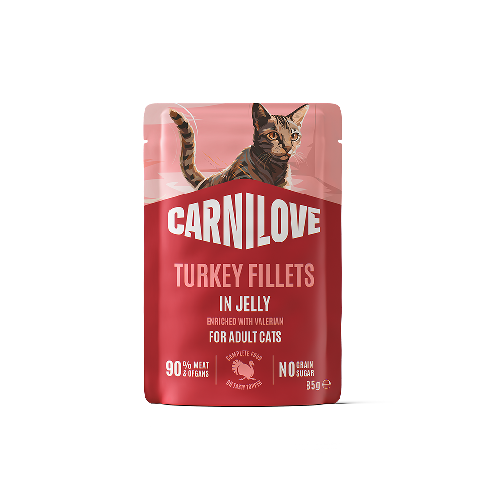 Carnilove Turkey Fillets in Jelly enriched with Valerian Wet Cat Food Pouch