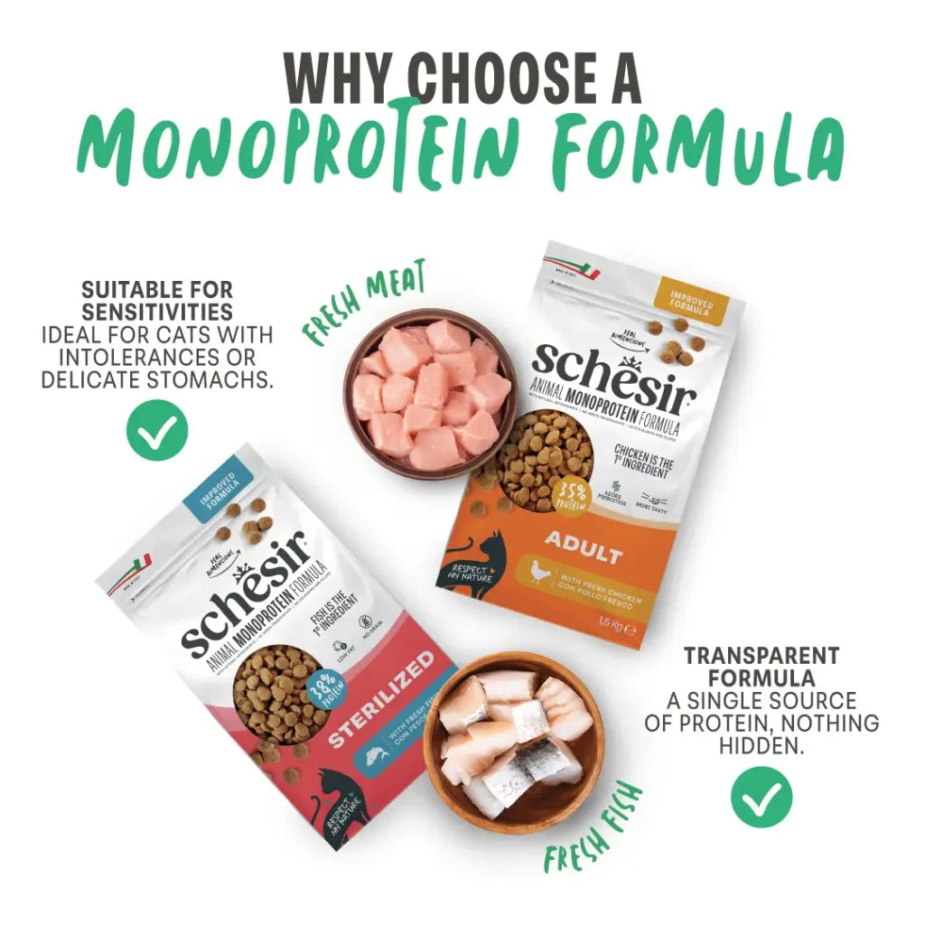 Schesir Monoprotein Adult Dry Cat Food – Fresh Chicken