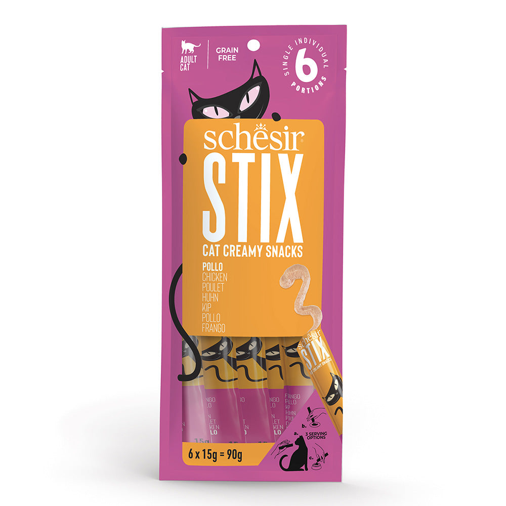 Schesir Stix Creamy Chicken Cat Treats 6x15g