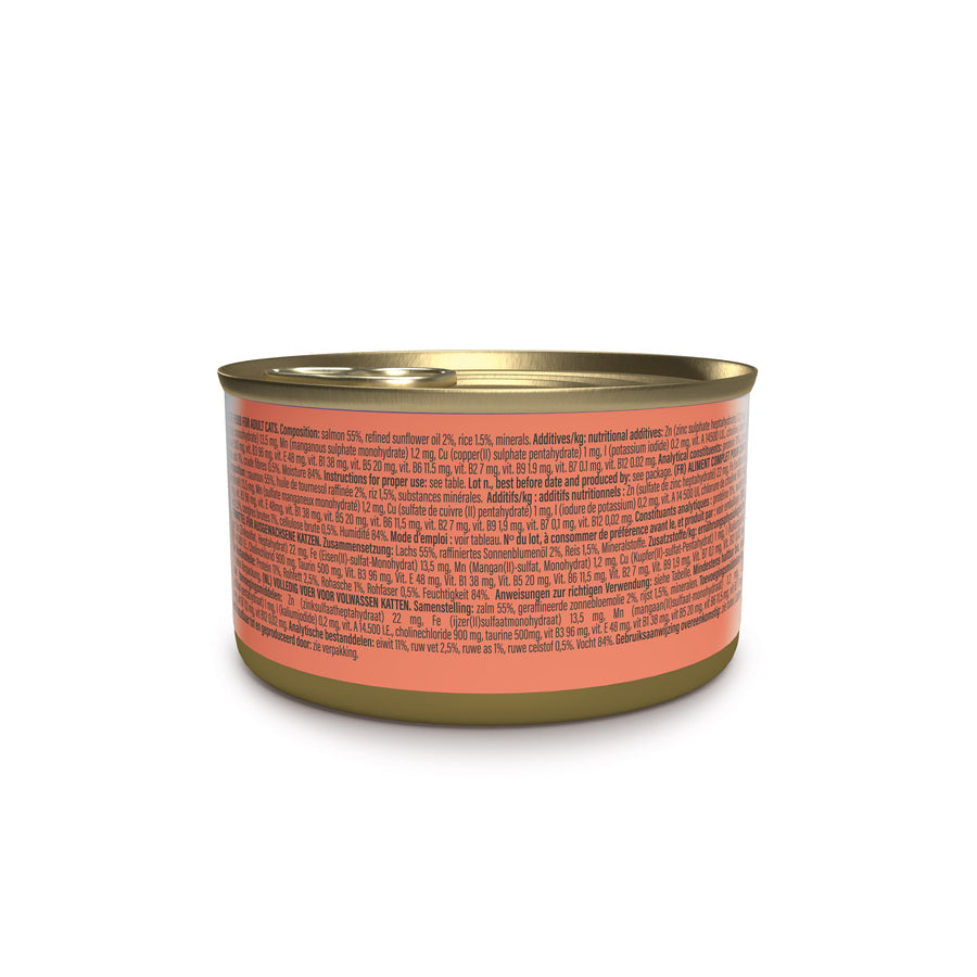 Schesir Natural Salmon 85g Complete & Balanced Nutrition Wet Cat Food in Broth Can