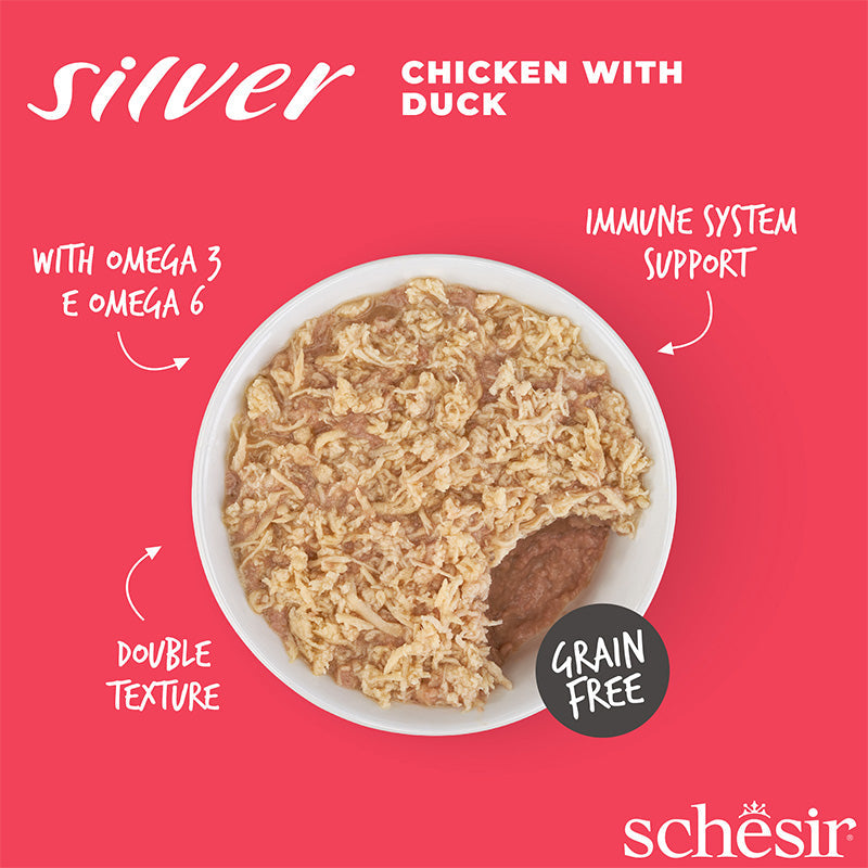 Silver Mousse & Fillets Senior Cat Wholefood Chicken With Duck Wet Food