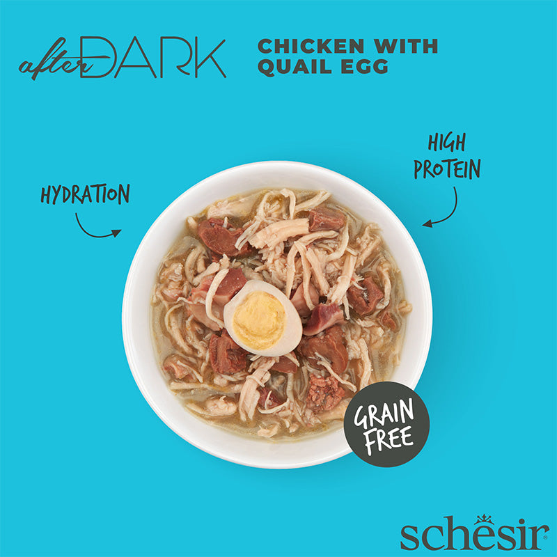 After Dark Chicken with Quail Egg in Broth