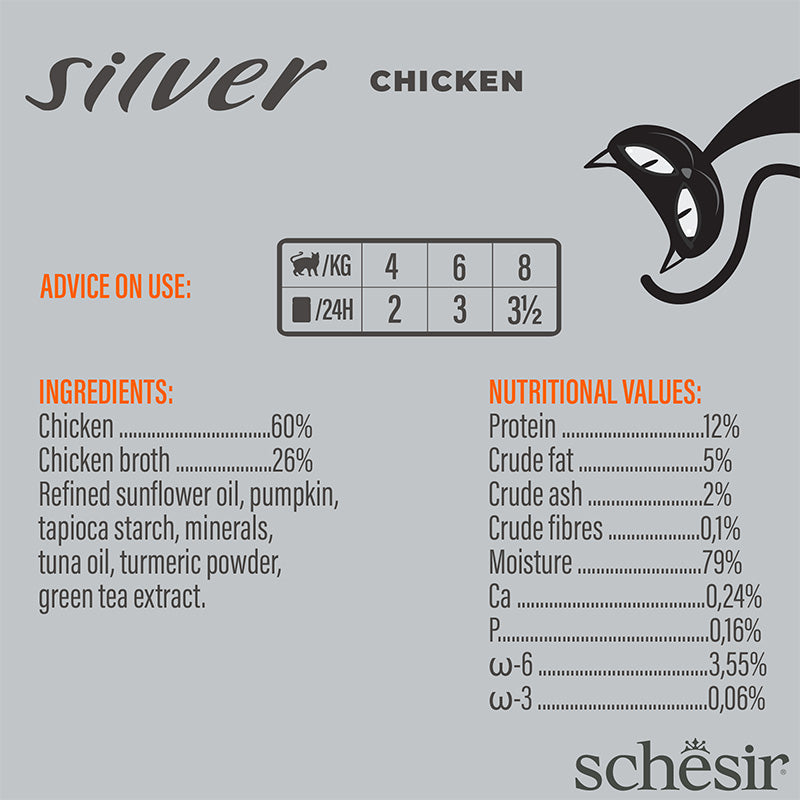 Silver Senior Cat Wholefood Chicken Wet Food Expire 26-07-2026