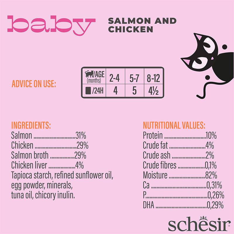 Baby Mousse Kitten Salmon and Chicken Wet Food
