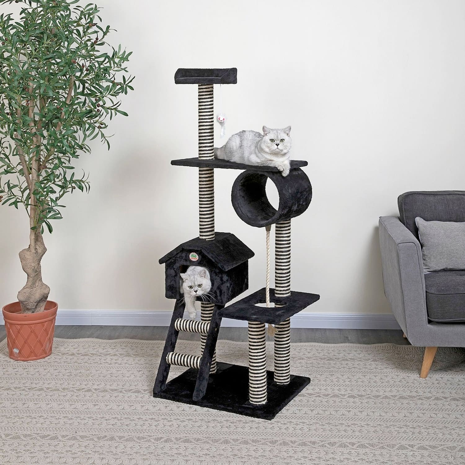 Go Pet Club 60 Black Cat Tree