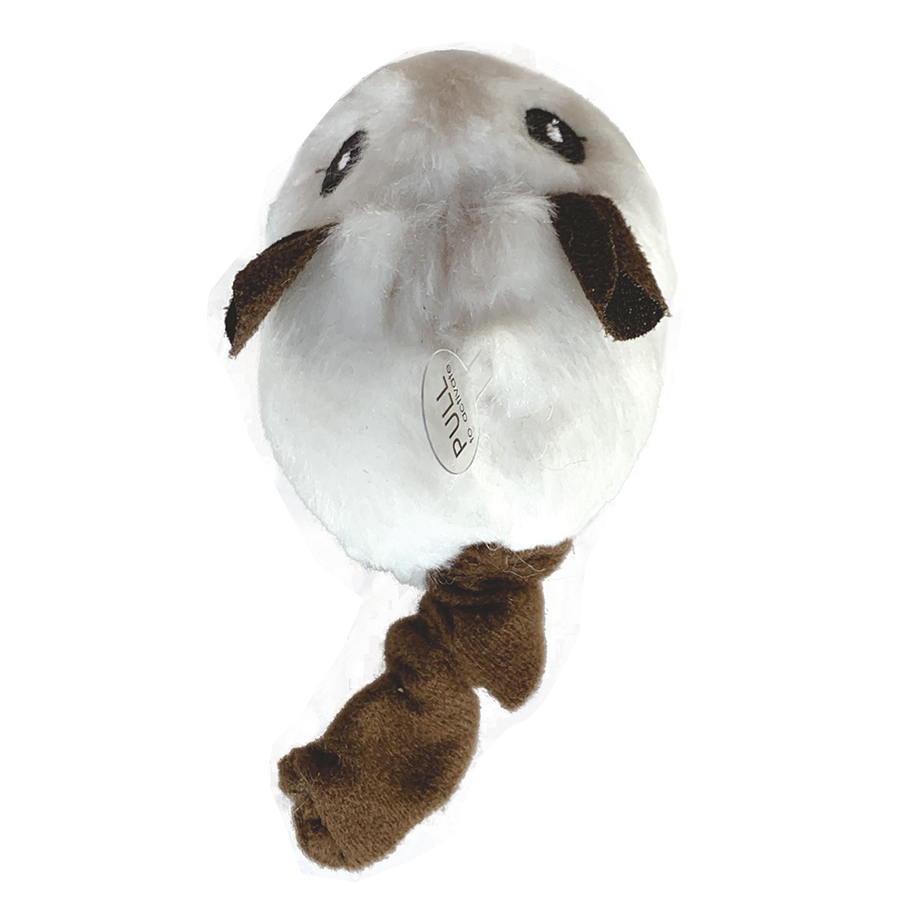 Pull String & Sound Chip White Shaking Mouse