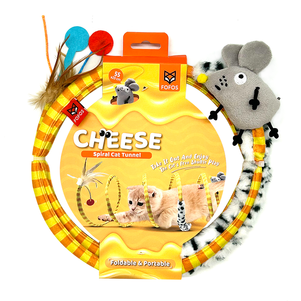 FOFOS Safari Spiral Tunnel Cat Toy