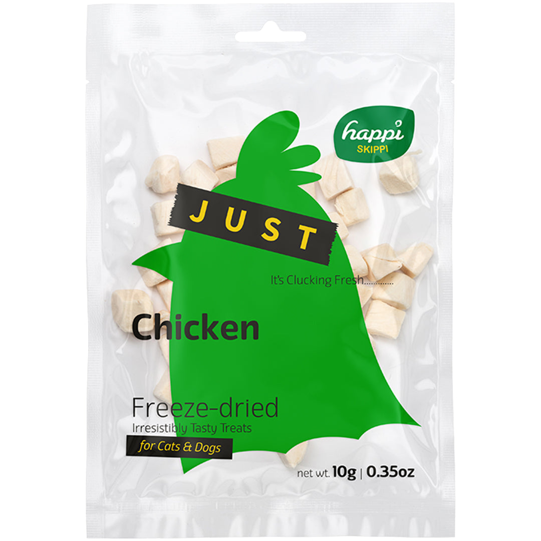 Happi Skippi Just Freeze-Dried Treat Chicken for Cats and Dogs 10g