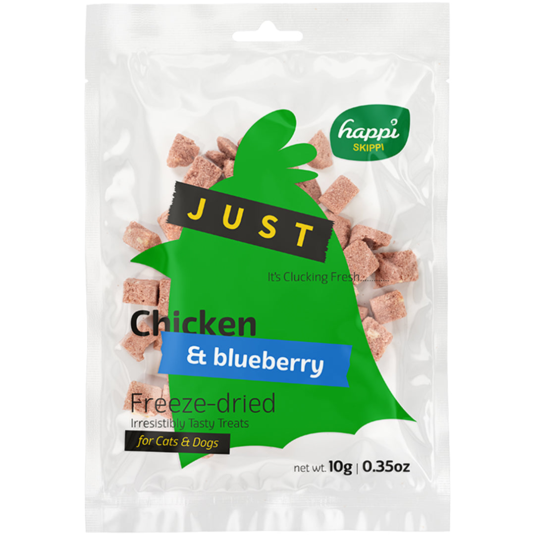 Happi Skippi Just Freeze-Dried Treat Chicken for Cats and Dogs 10g