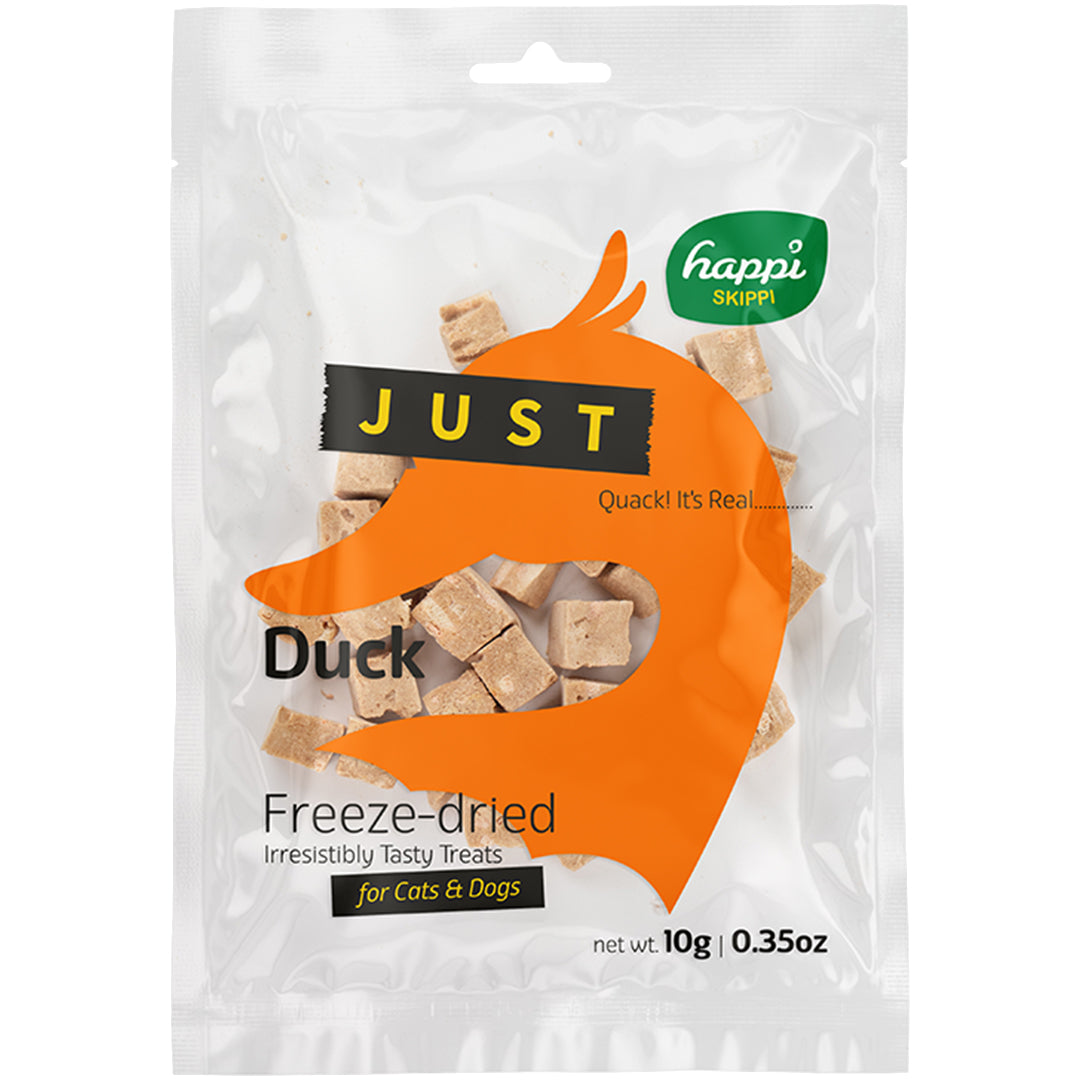 Happi Skippi Just Freeze-Dried Treat Duck for Cats and Dogs 10g