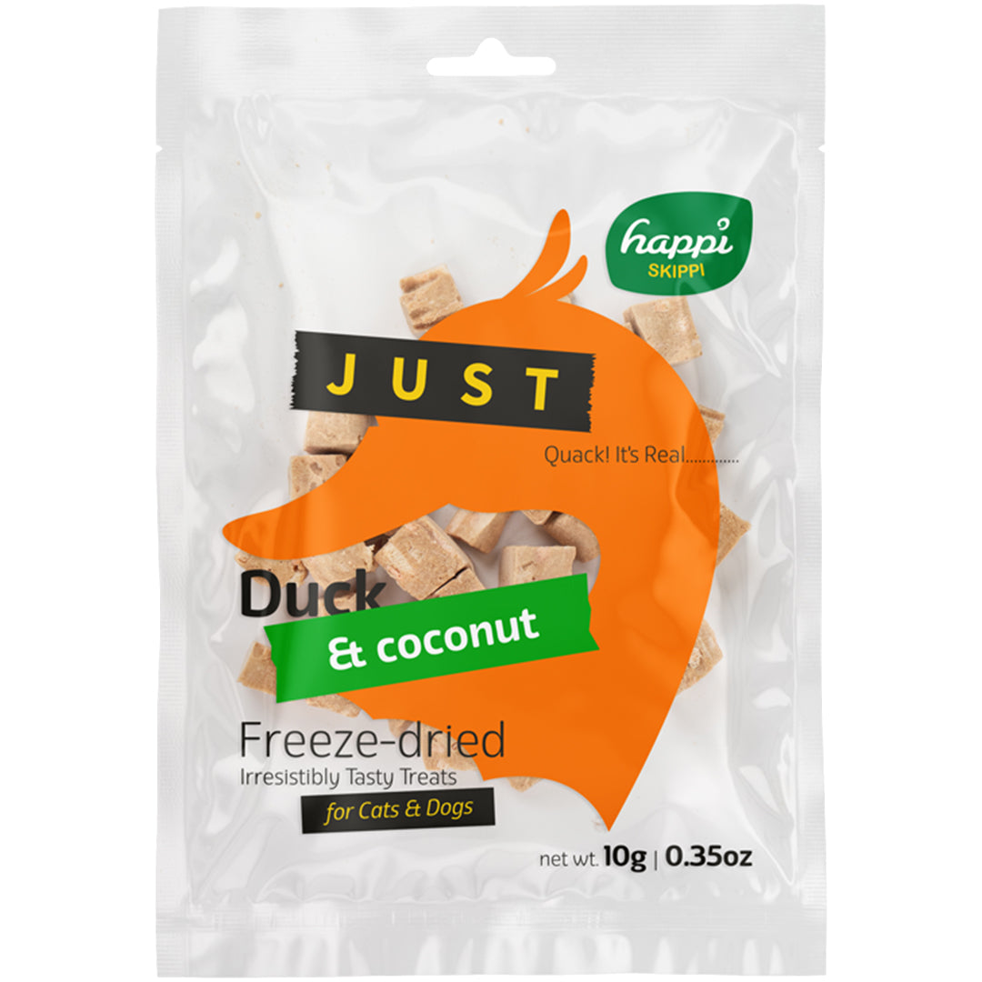 Happi Skippi Just Freeze-Dried Treat Duck for Cats and Dogs 10g