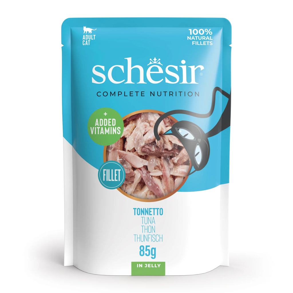 Schesir Complete & Balanced Nutrition Wet Cat Food In Jelly Pouch Tuna