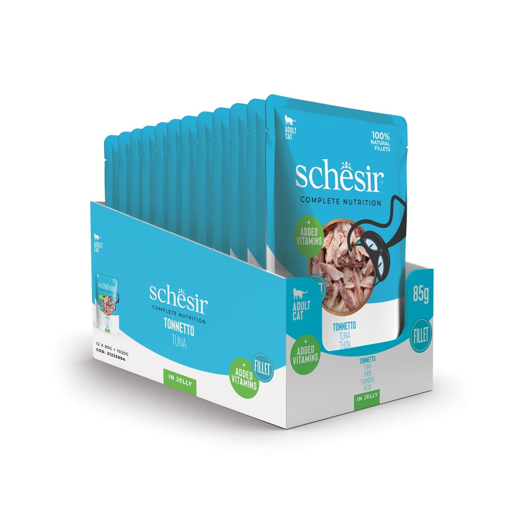 Schesir Complete & Balanced Nutrition Wet Cat Food In Jelly Pouch Tuna