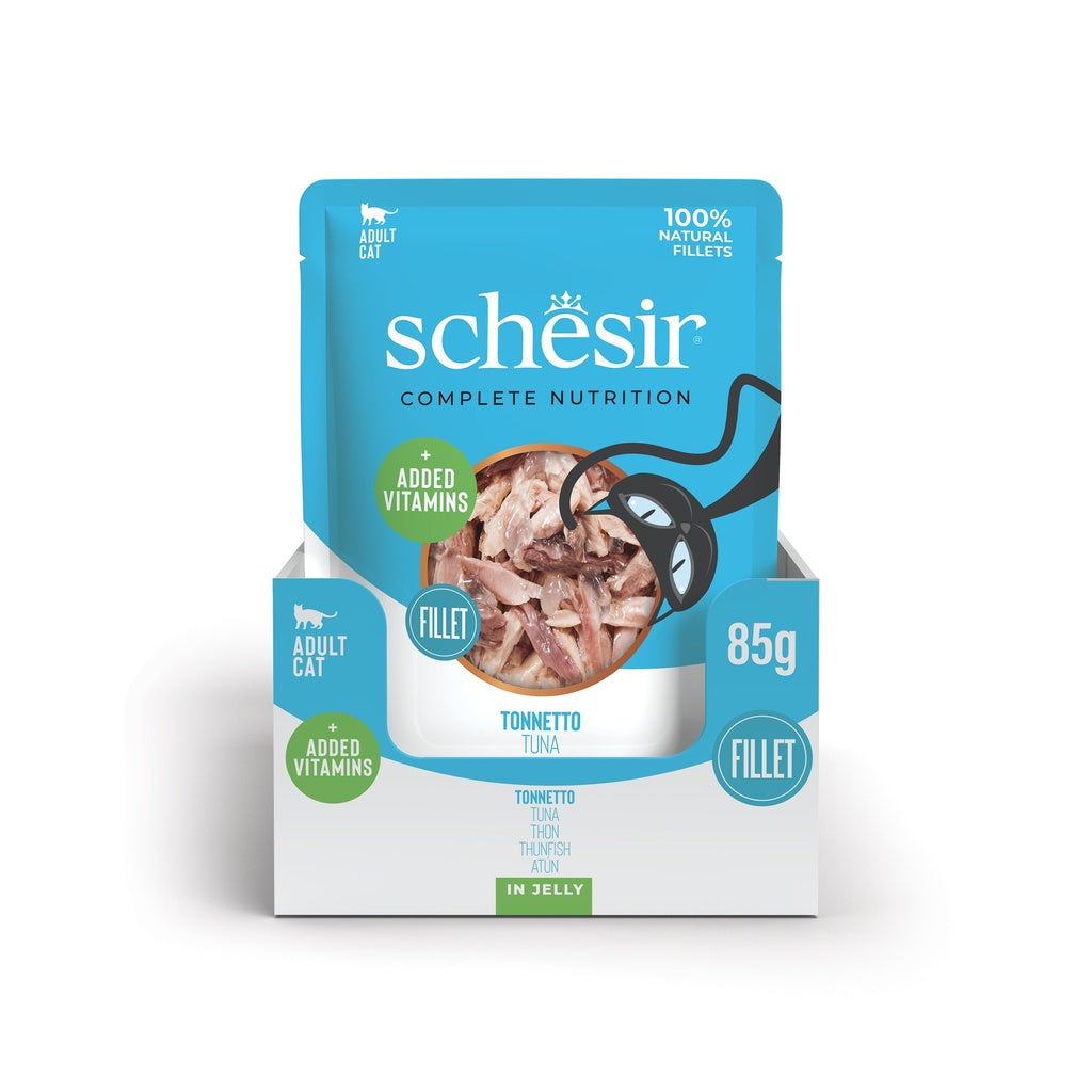 Schesir Complete & Balanced Nutrition Wet Cat Food In Jelly Pouch Tuna