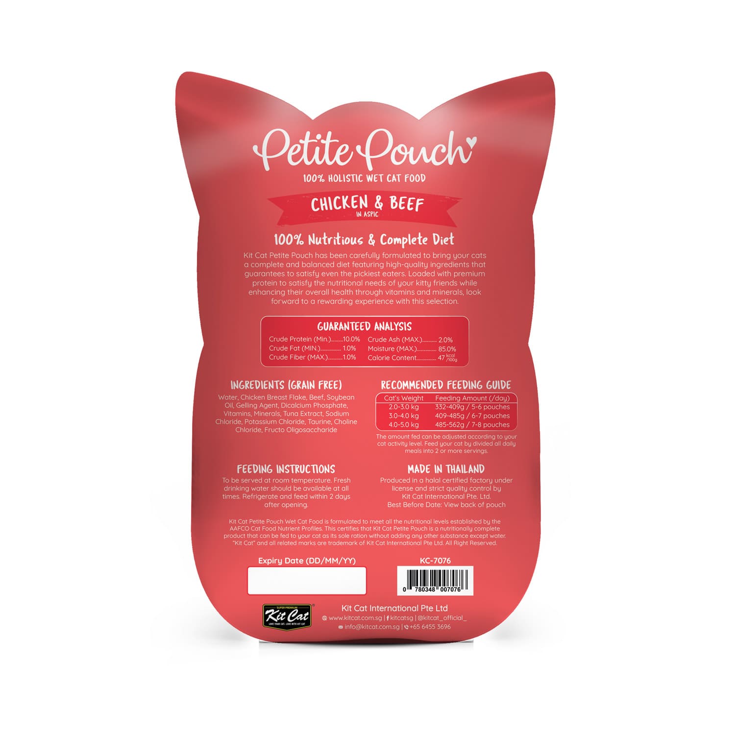 Kit Cat Petite Pouch Chicken & Beef