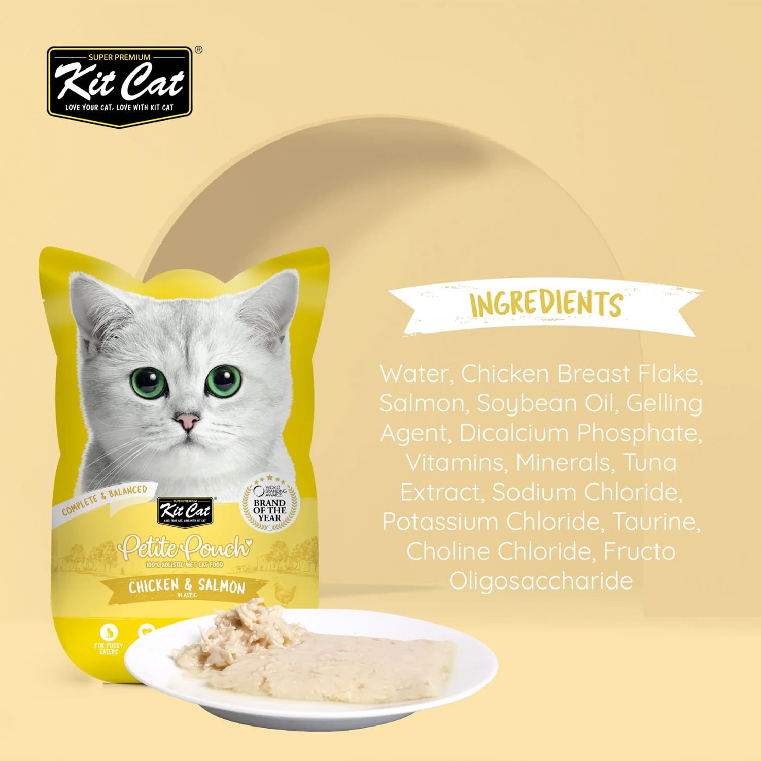 Kit Cat Petite Pouch Chicken & Salmon