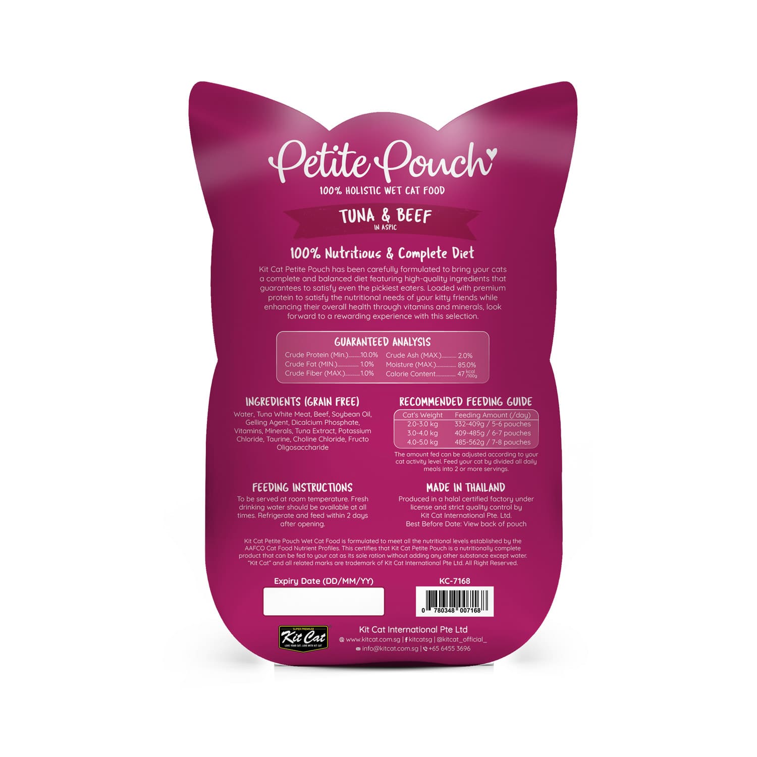 Kit Cat Petite Pouch Tuna & Beef