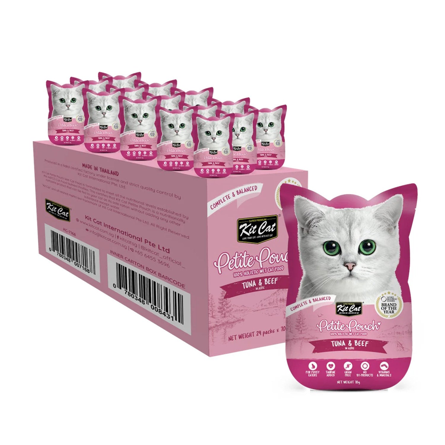 Kit Cat Petite Pouch Tuna & Beef