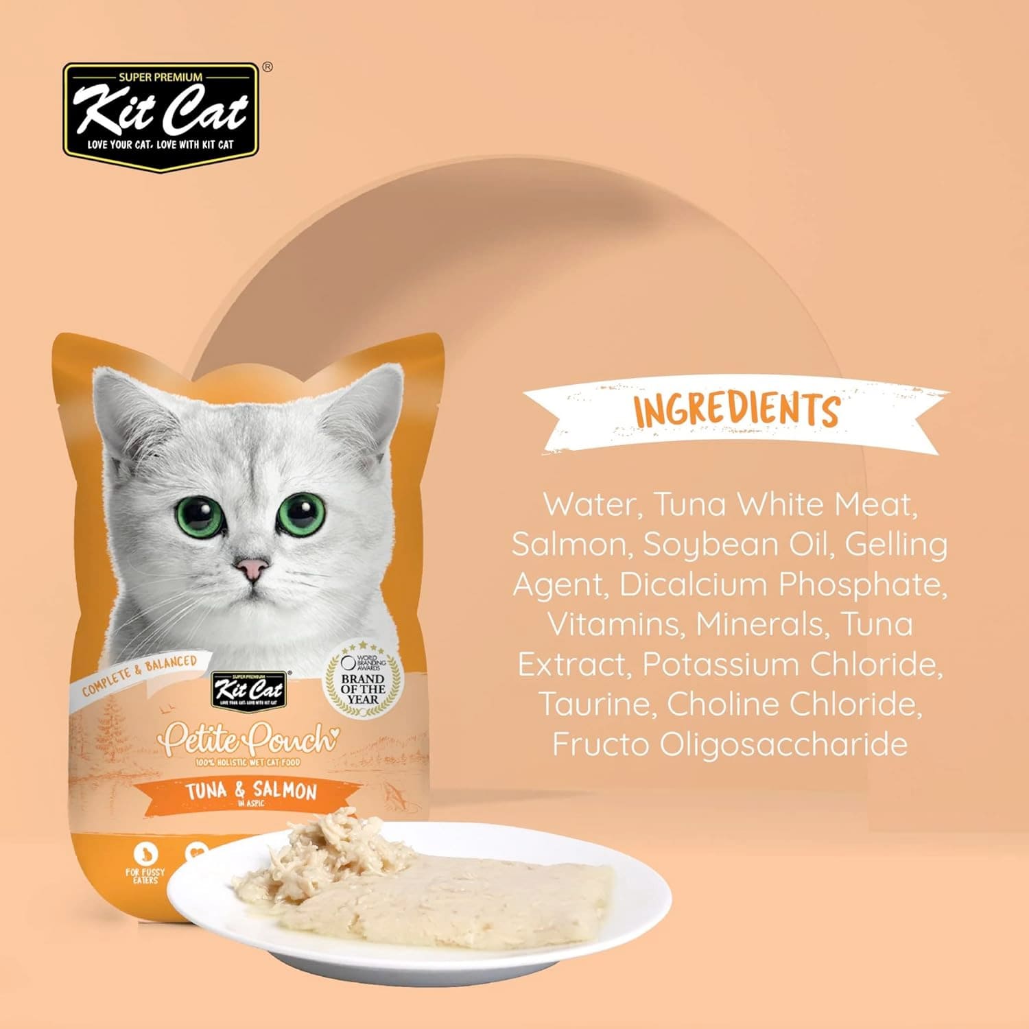 Kit Cat Petite Pouch Tuna & Salmon
