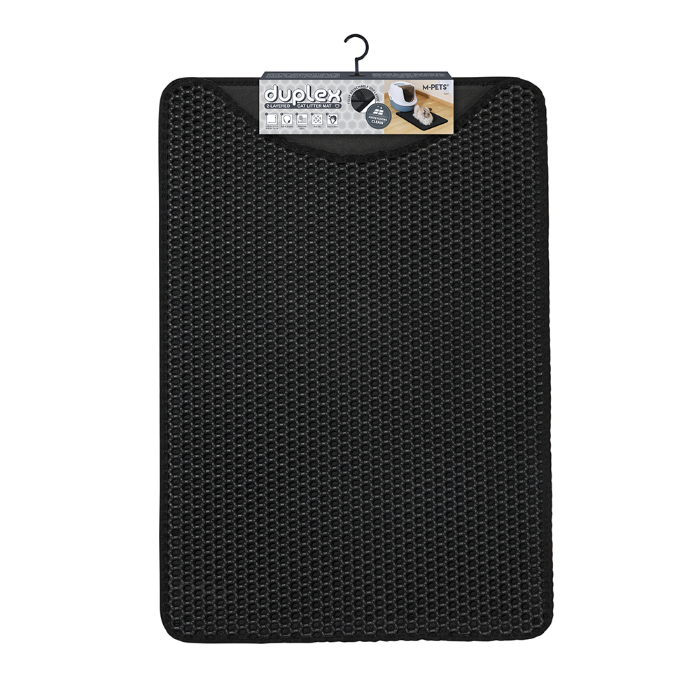Duplex Black Cat Litter Mat