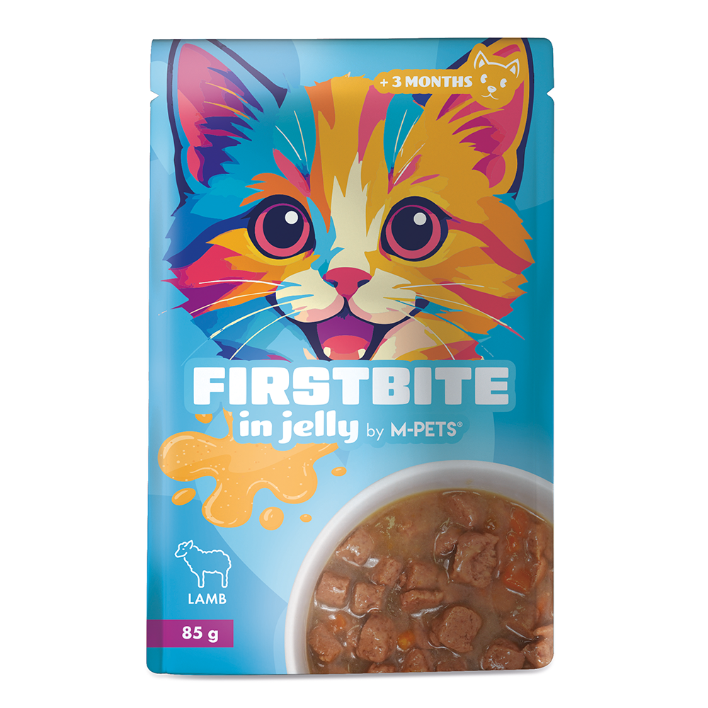 M-PETS Firstbite Lamb in Jelly Wet Food Pouches for Cats