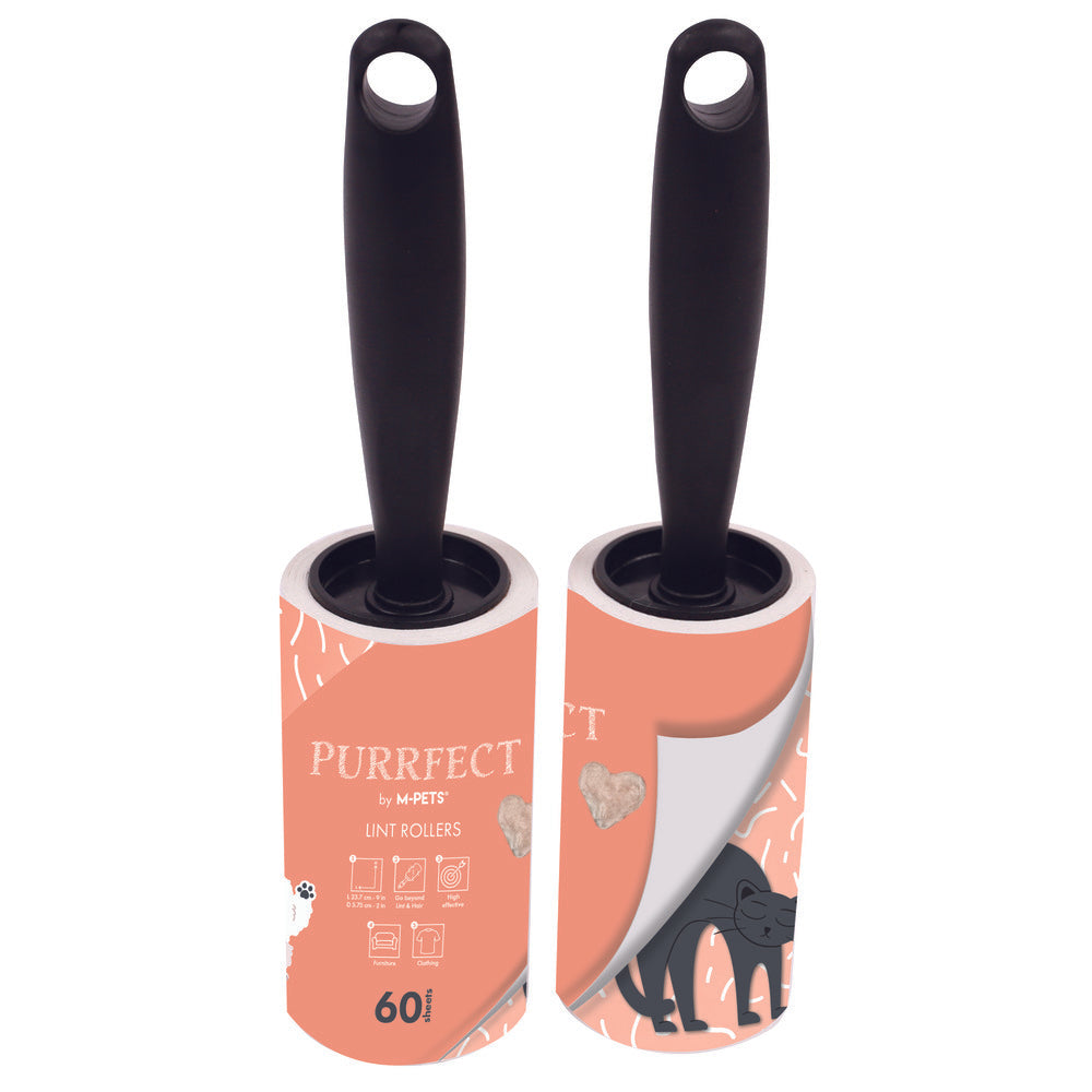 M-PETS Purrfect Lint Rollers Pink 60 Sheets
