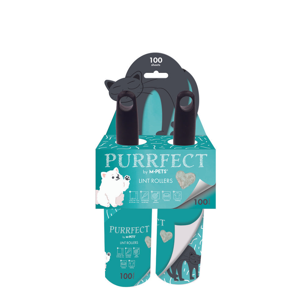 M-PETS Purrfect Lint Rollers Green 100 Sheets