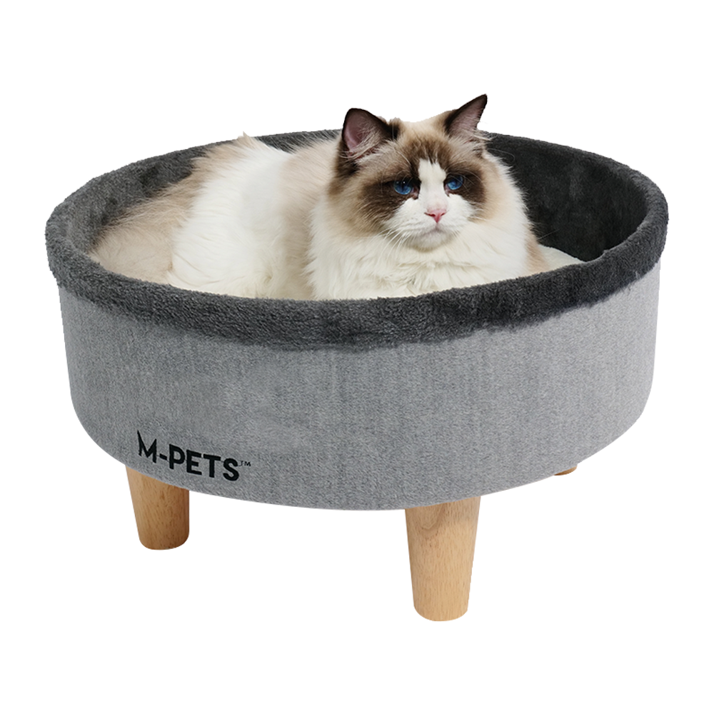 Round Elevated Cat Bed ASH Pet Shop