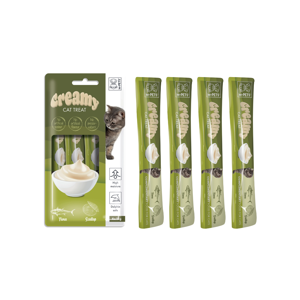 M-PETS Creamy Treats for Cats – Tuna & Scallop