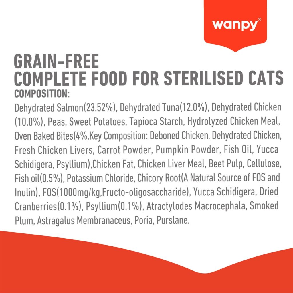 WANPY Grain Free Sterilized Cat Food – Salmon & Tuna Recipe
