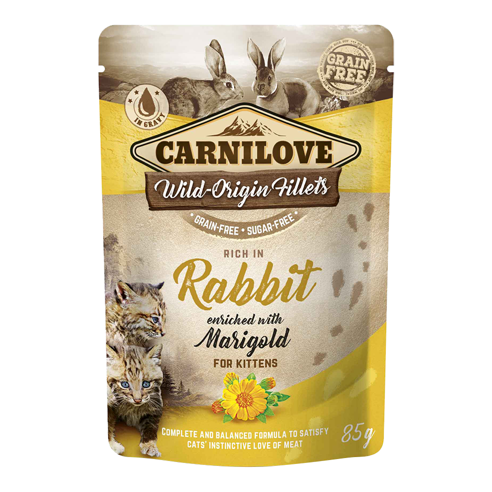 Rabbit Enriched With Marigold For Kittens (Wet Food Pouches)