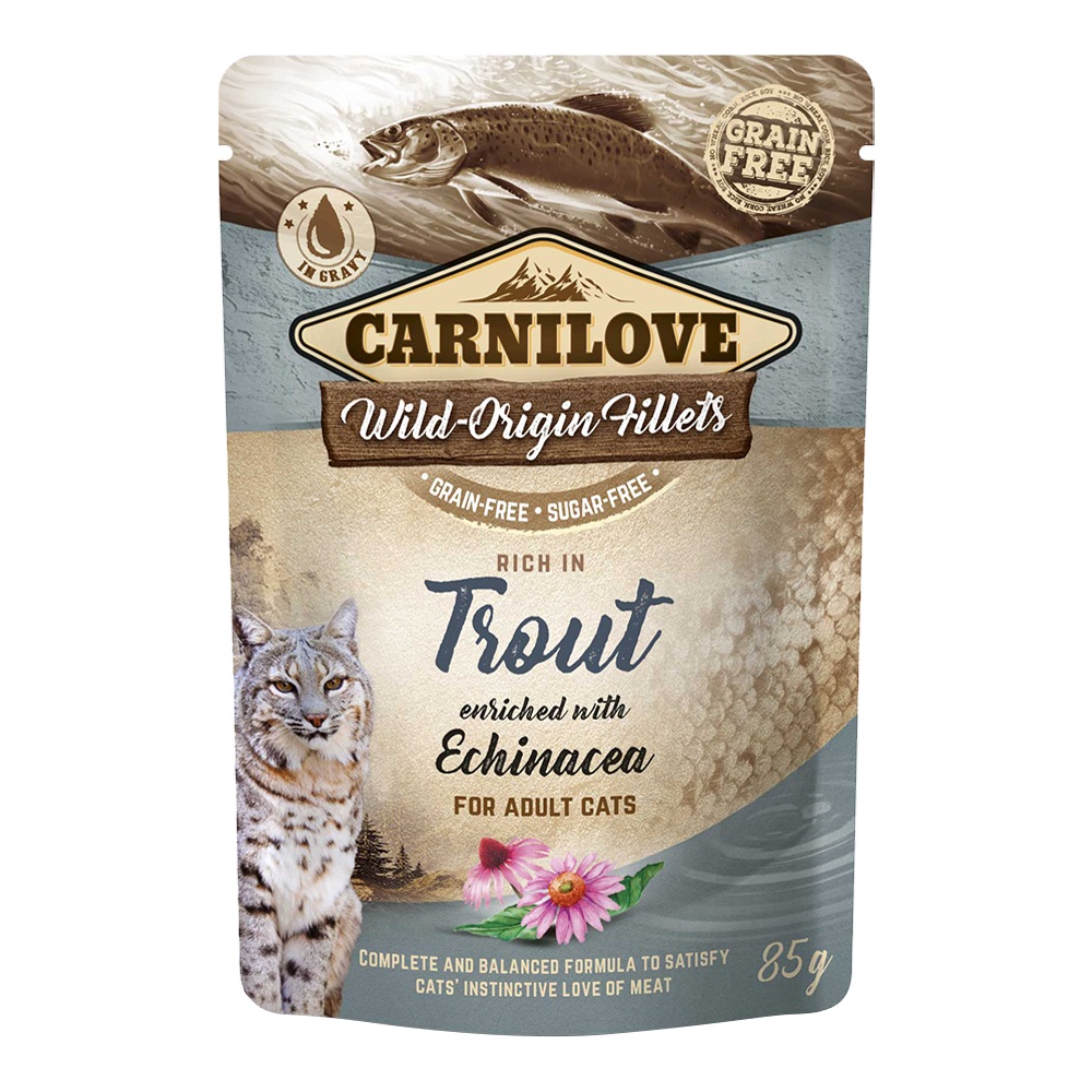Trout Enriched With Echinacea For Adult Cats (Wet Food Pouches)