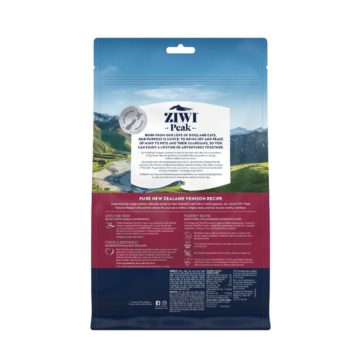 Ziwipeak Venison Air Dried Cat Food