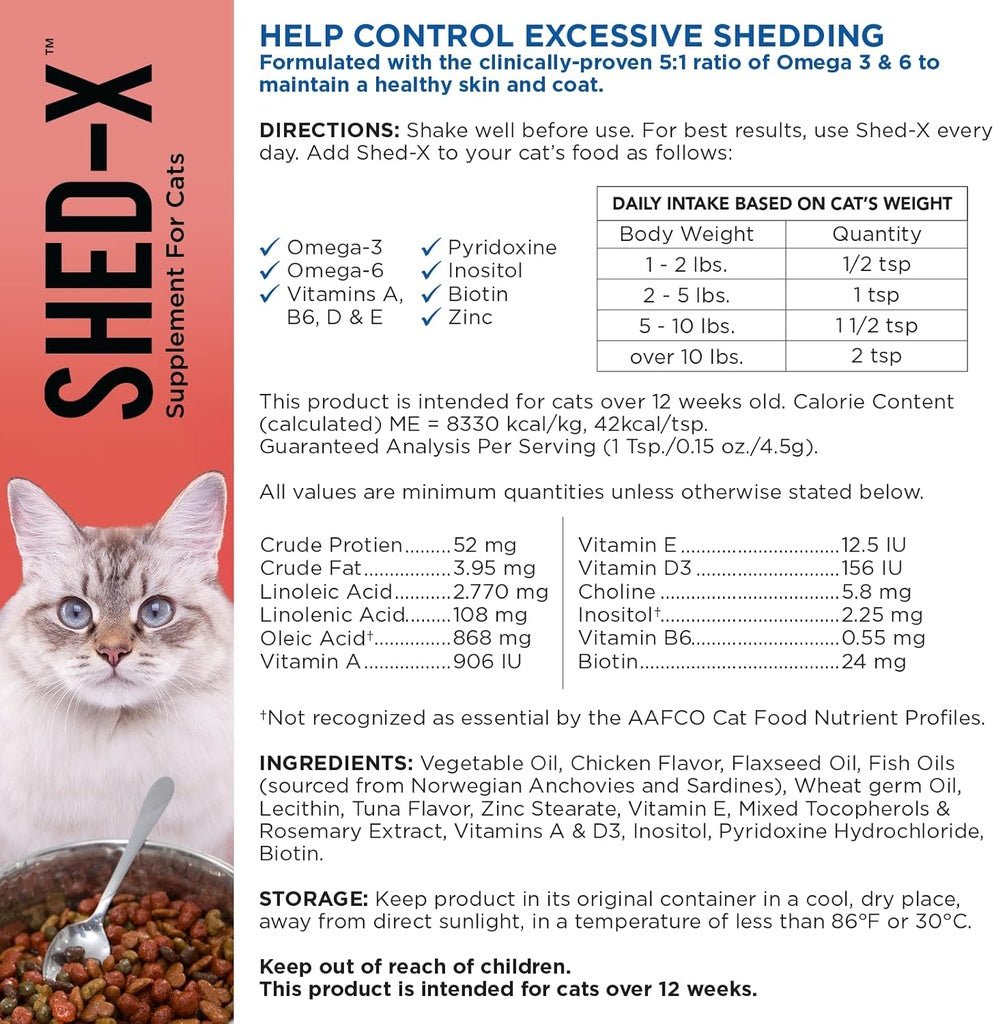 Synergy labs shed-x supplement for cats - 237ml