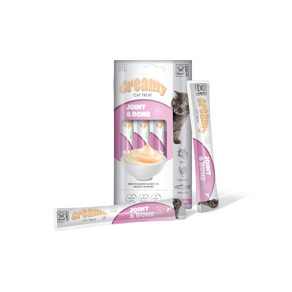M-PETS Creamy with Functions – Cat treat – Joint & Bone – Beef & Chicken & Salmon