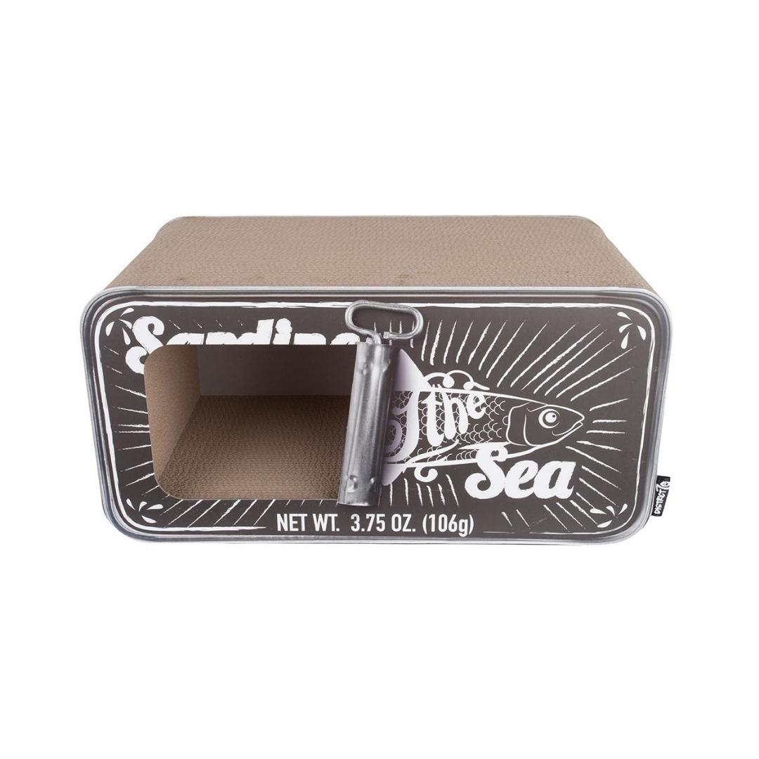 District 70 Sardine 2-in-1 Cat Scratcher & Cave in Dubai. The sardine is a unique 2-in-1 cat scratcher and cave hideaway. If you seek a comfort zone for your cat friend Black.