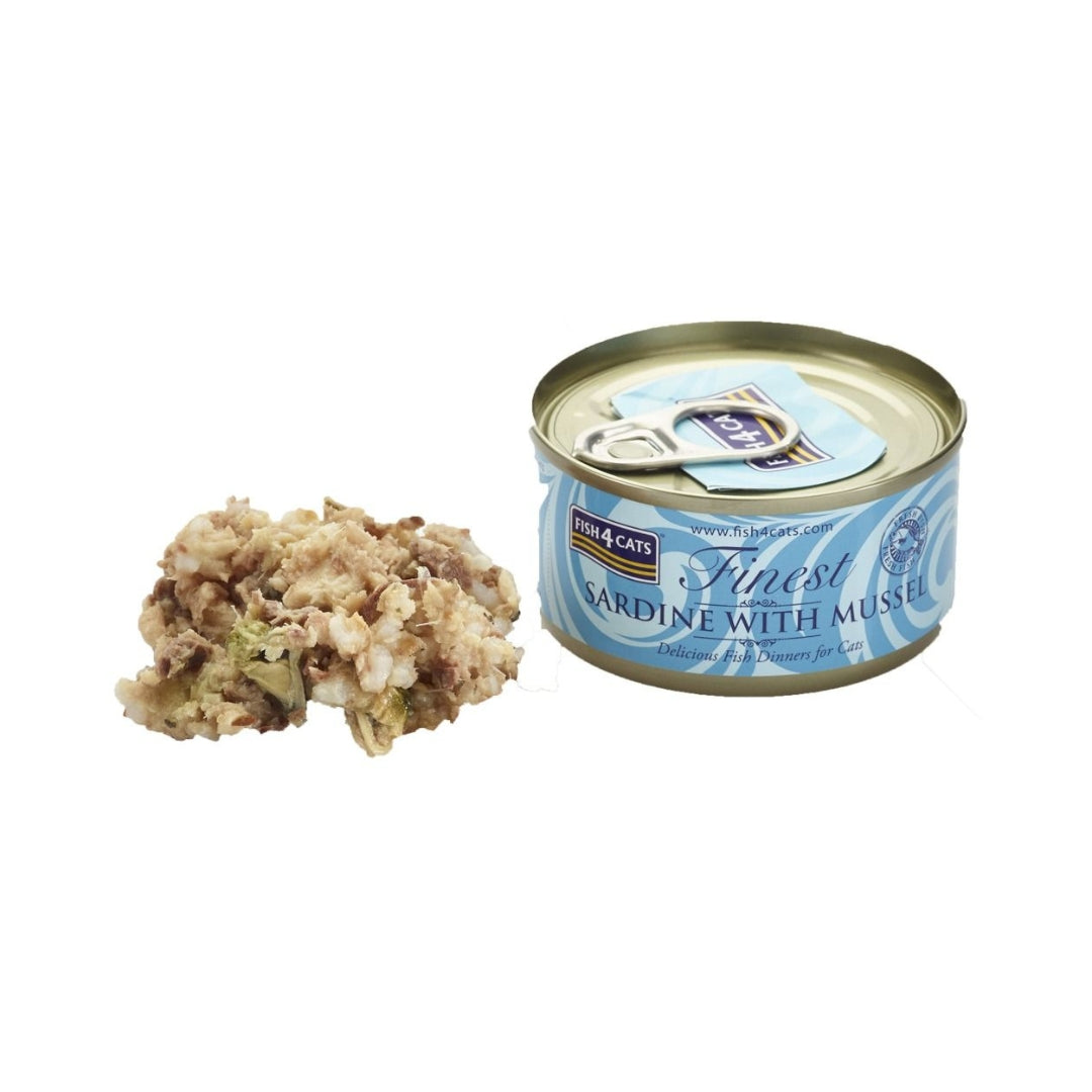 Fish4Cats Sardine with Mussel Wet Food 70g Petz.ae The Pet Store