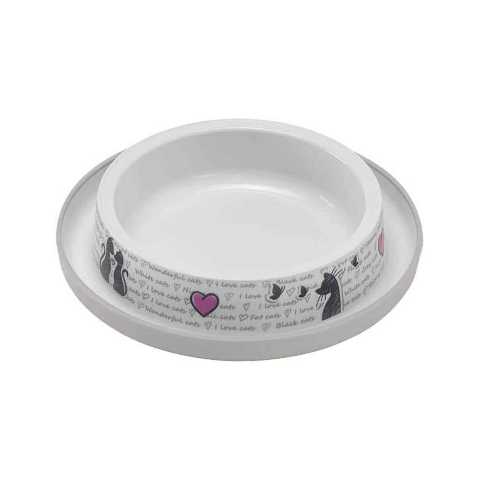 Flamingo Cats in Love Feeding and Drinking Bowl Petz.ae