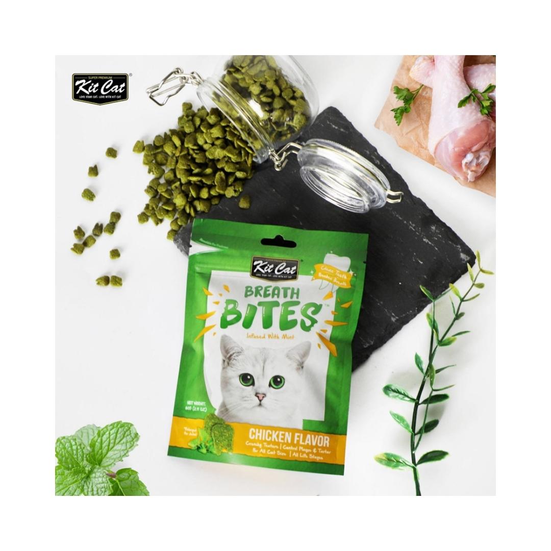 Kit Cat Breath Bites Chicken Flavor Cat Treats 60g | Petz.ae Full