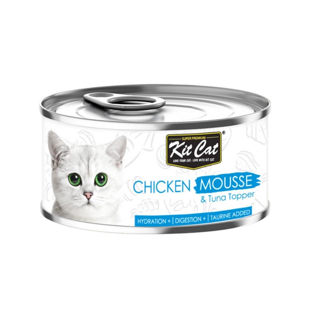 Kit Cat Chicken Mousse with Tuna Topper Cat Wet Food 80g
