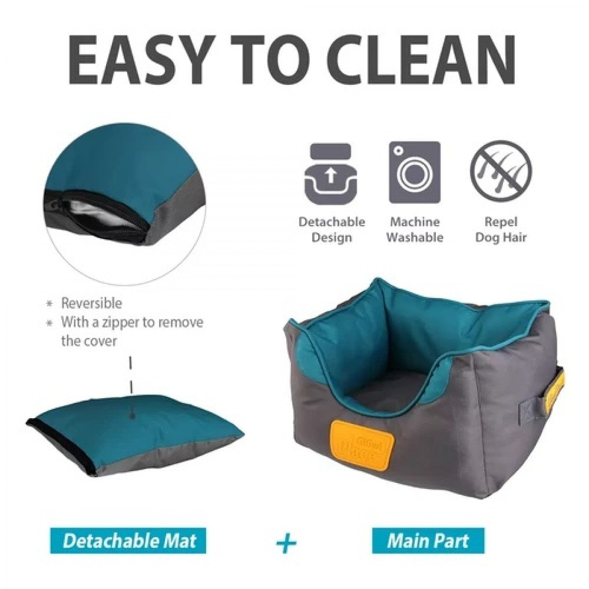 Soft Bed Blue & Black