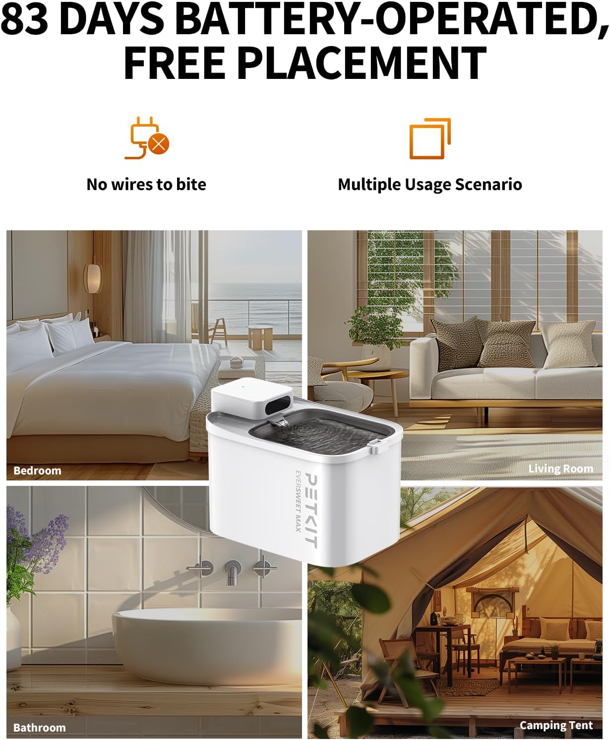 PETKIT Eversweet Max - CORDLESS Automatic Water Fountain