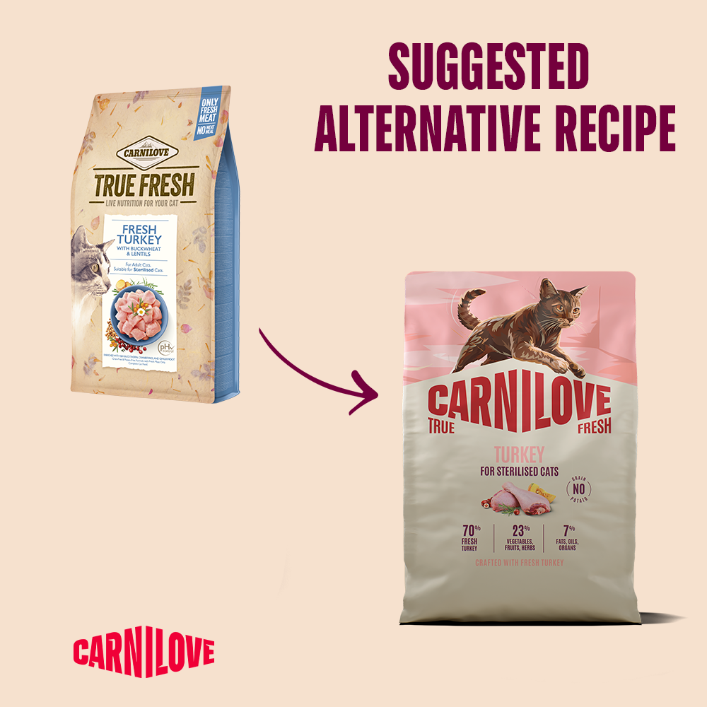 Carnilove True Fresh Turkey for Sterilised Adult All Breeds Dry Cat Food