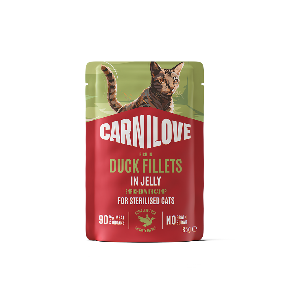 Carnilove Duck Fillets in Jelly enriched with Catnip Wet Cat Food Pouch