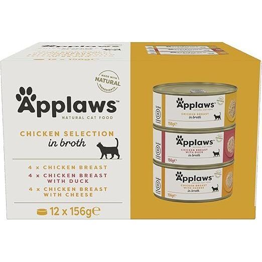 Applaws Chicken Selection Multipack in Broth Cat Wet Food 12x156g