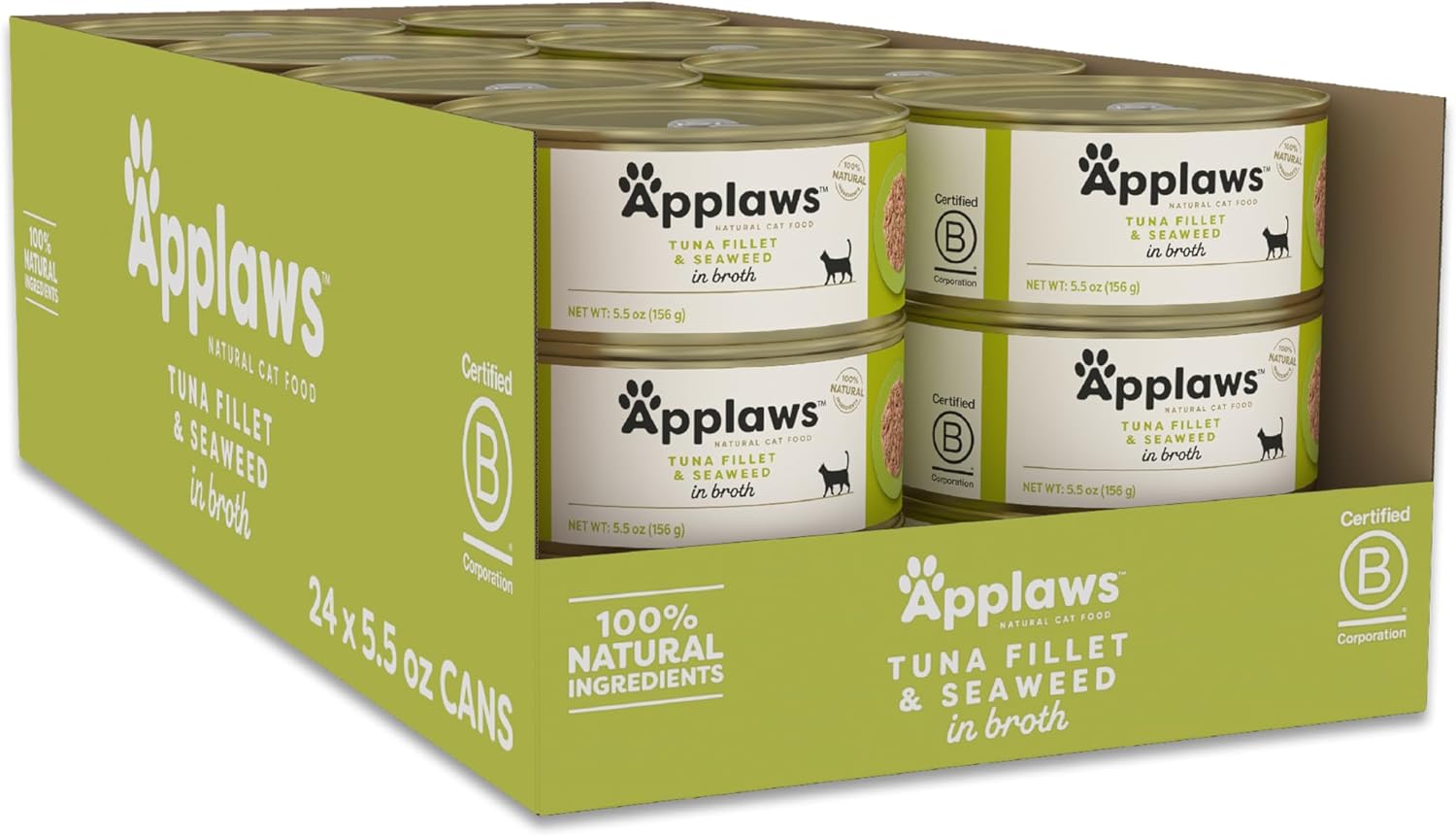 Applaws Tuna Fillet with Seaweed in Broth Cat Wet Food (156g)