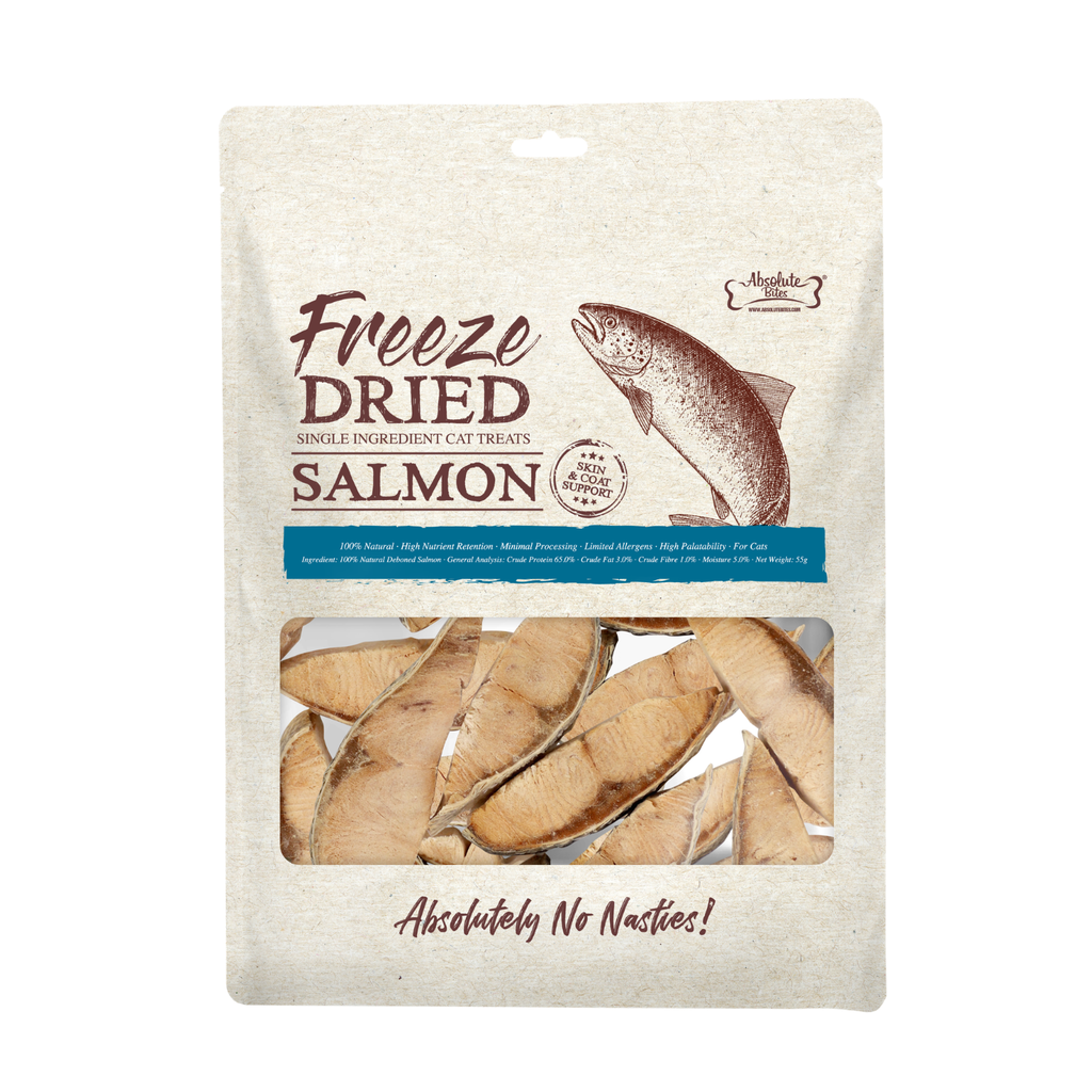 Salmon 55g Absolute Bites Freeze Dried Cat Treats